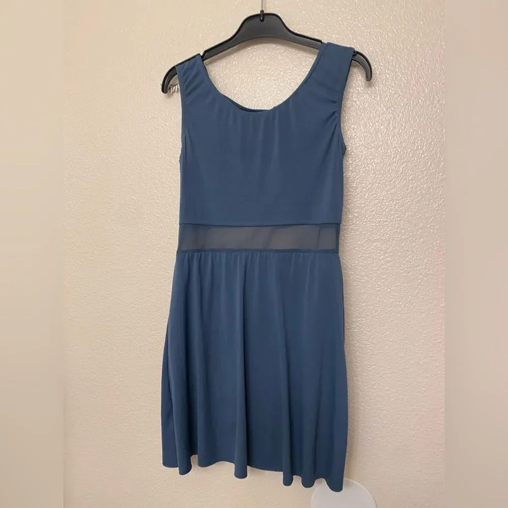 Weissman solo dance costume blue Smocked rhinestoned Wrong Direction 17911 MA